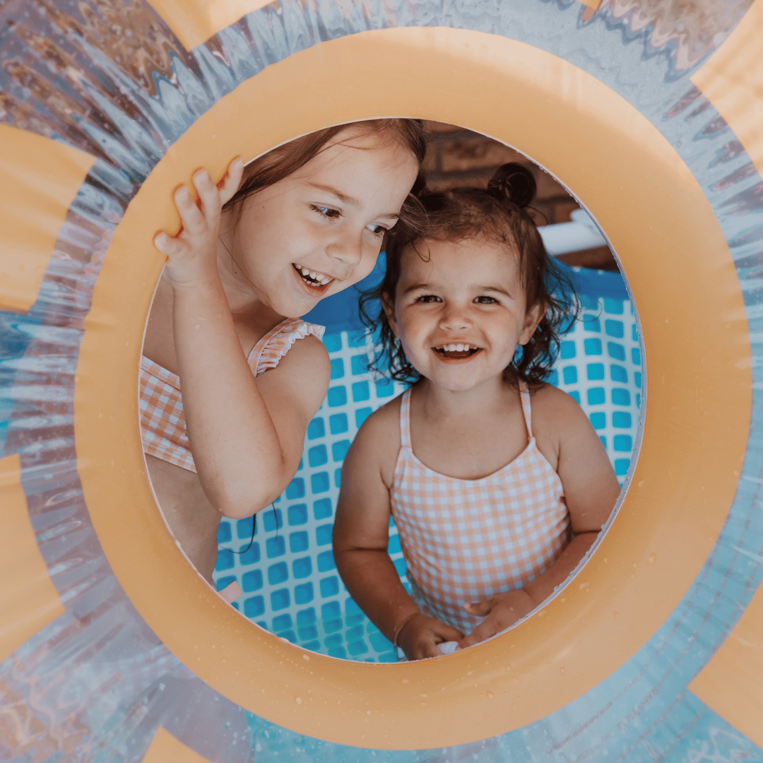 Soleil | Bande de natation blanche jaune xl Ø 105 cm