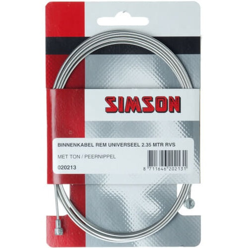 Frein à câble intérieur 2250 mm acier inoxydable argenté