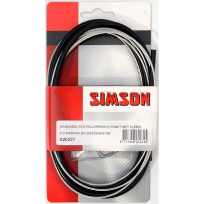 Simson rollerbrake brake brake cable set complete stainless steel black on card