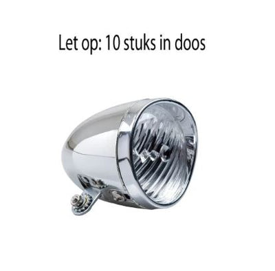 Battery Headlight Classic - Chrome (10 pièces en