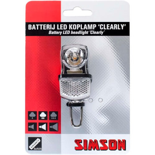 phare clair batterie led noir