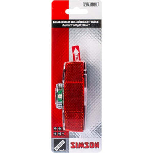 feu arrière Bloc led batterie porte-bagages rouge