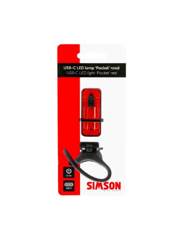 SIMSON POCKEUR USB-C ROOD