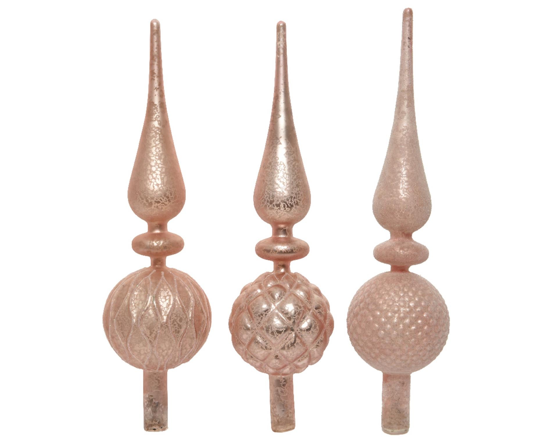 Decoris Peak 31cm verre rose poudré