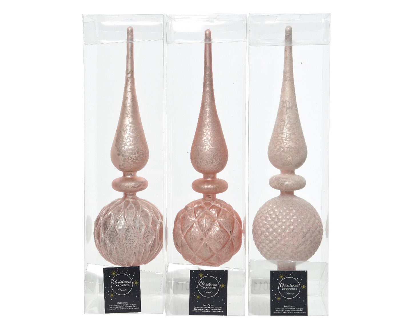 Decoris Peak 31cm verre rose poudré