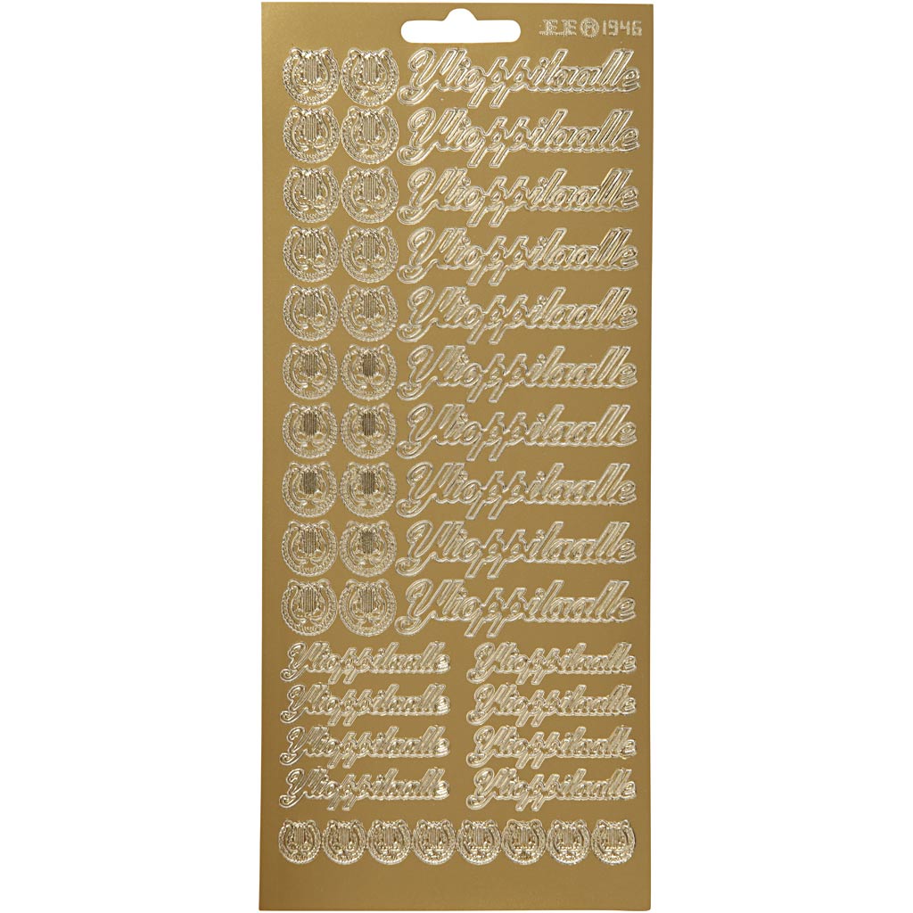 Autocollants Creativ company, ylioppilaalle, feuille 10x23 cm, or, 1 feuille