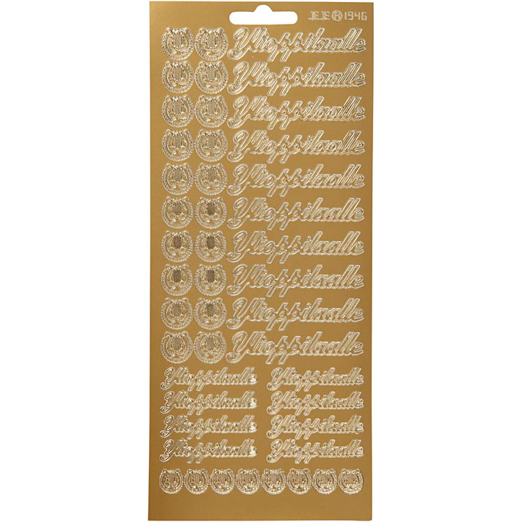 Autocollants Creativ company, ylioppilaalle, feuille 10x23 cm, or, 1 feuille