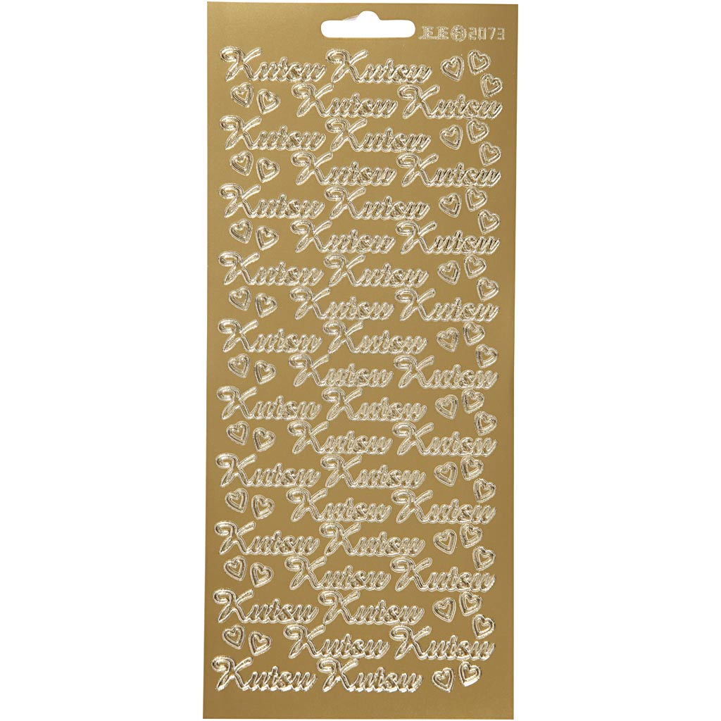 Autocollants Creativ company, kutsu, feuille 10x23 cm, or, 1 feuille