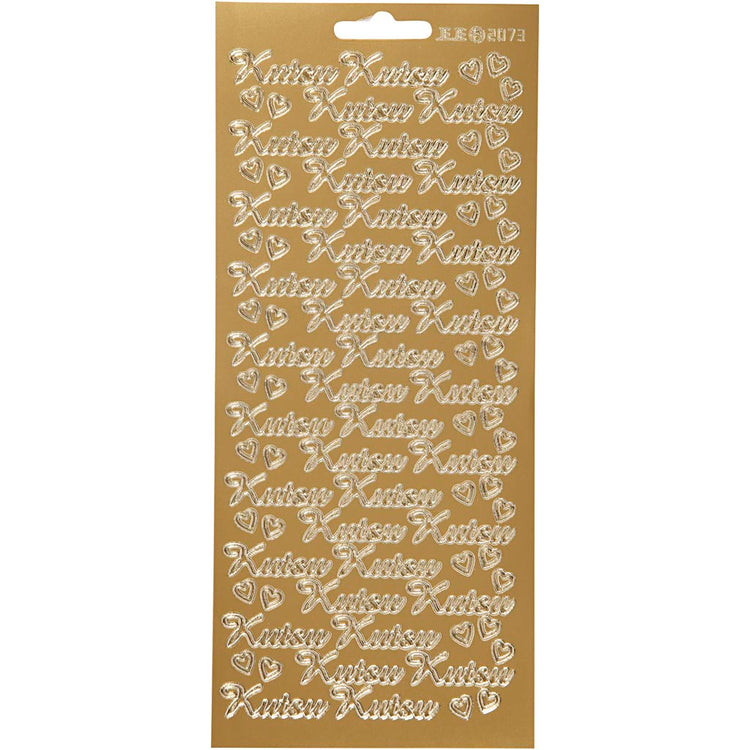 Autocollants Creativ company, kutsu, feuille 10x23 cm, or, 1 feuille