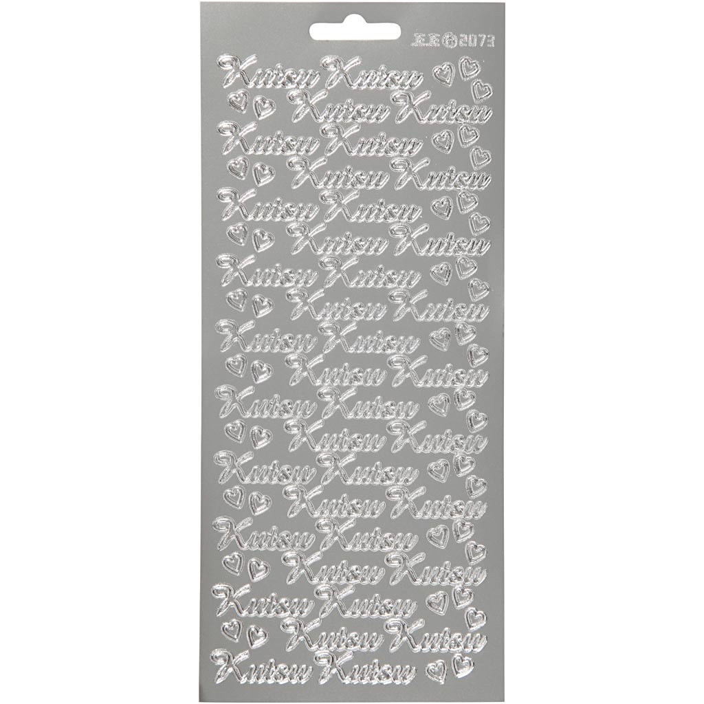Autocollants Creativ company, kutsu, feuille 10x23 cm, argent, 1 feuille