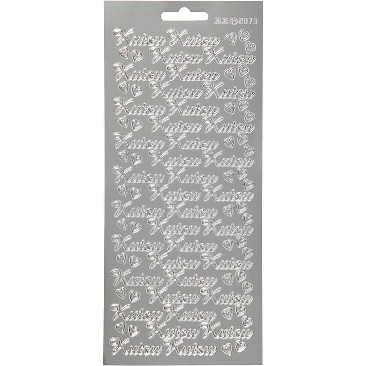Autocollants Creativ company, kutsu, feuille 10x23 cm, argent, 1 feuille