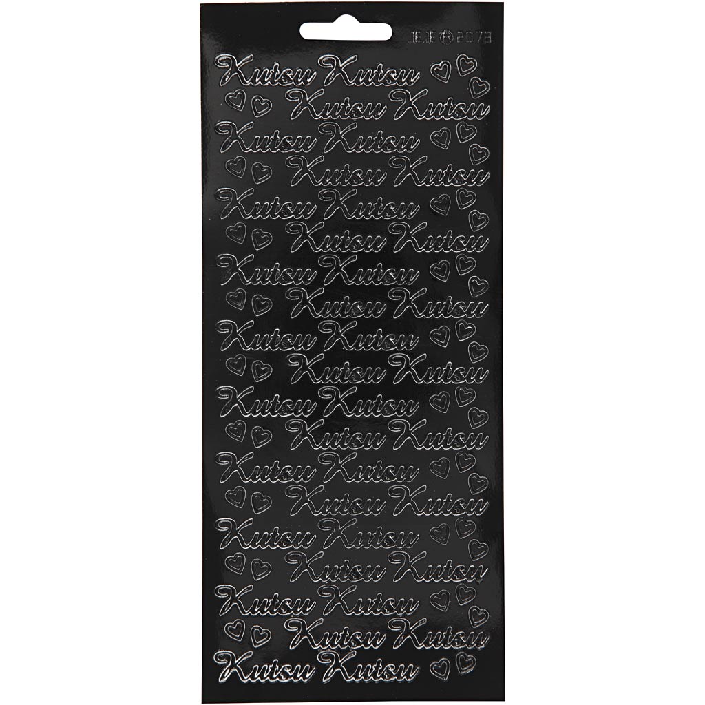 Autocollants Creativ company, kutsu, feuille 10x23 cm, noir, 1 feuille