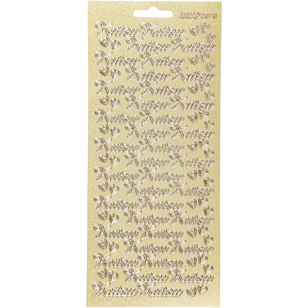 Autocollants Creativ company, kutsu, feuille 10x23 cm, or, 1 feuille