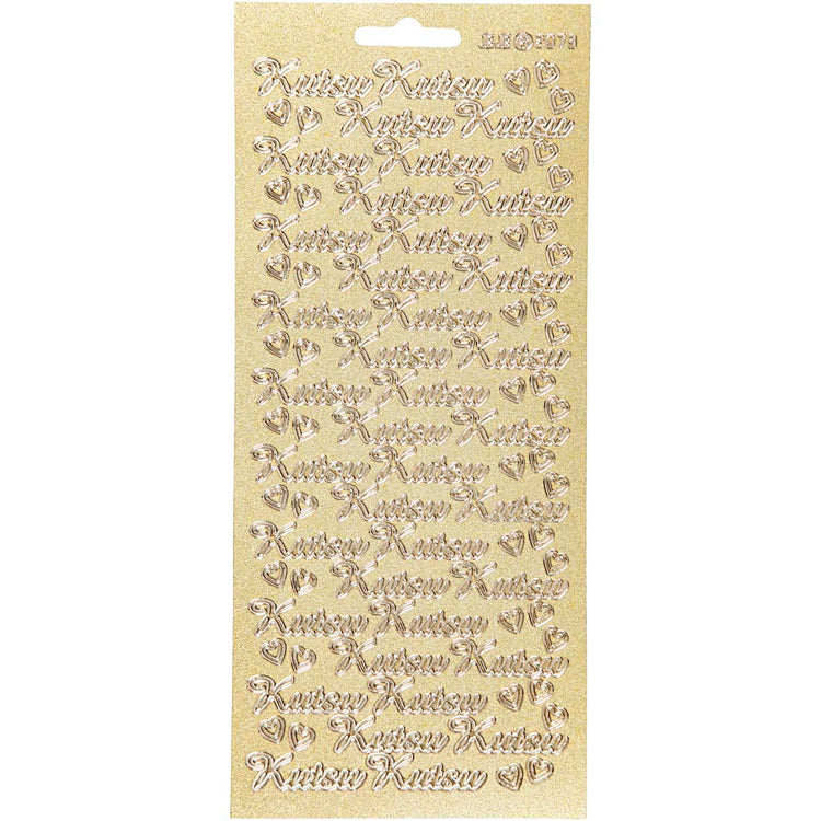 Autocollants Creativ company, kutsu, feuille 10x23 cm, or, 1 feuille