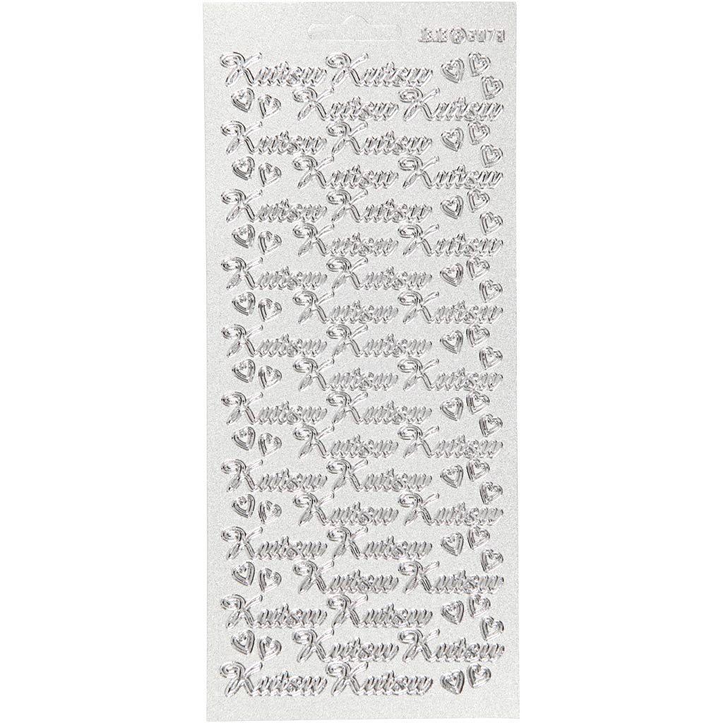 Autocollants Creativ company, kutsu, feuille 10x23 cm, argent, 1 feuille