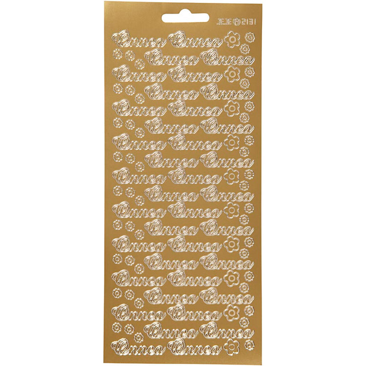 Autocollants Creativ company, onnea, feuille 10x23 cm, or, 1 feuille