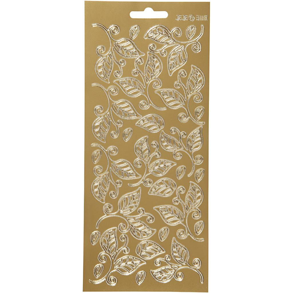 Creativ company autocollants, feuilles, feuille 10x23 cm, or, 1 feuille