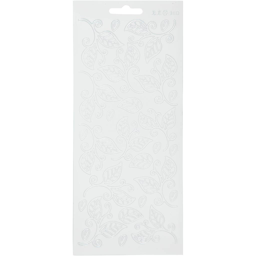 Creativ company autocollants, feuilles, feuille 10x23 cm, blanc, 1 feuille