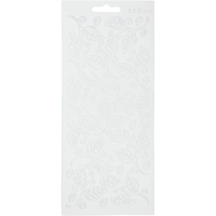 Creativ company autocollants, feuilles, feuille 10x23 cm, blanc, 1 feuille
