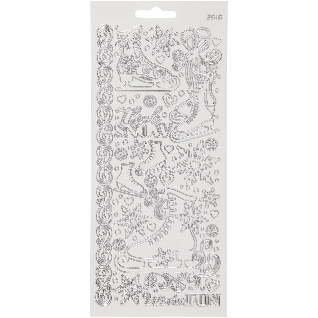 Autocollants Creativ company, patins, feuille 10x23 cm, 1 feuille