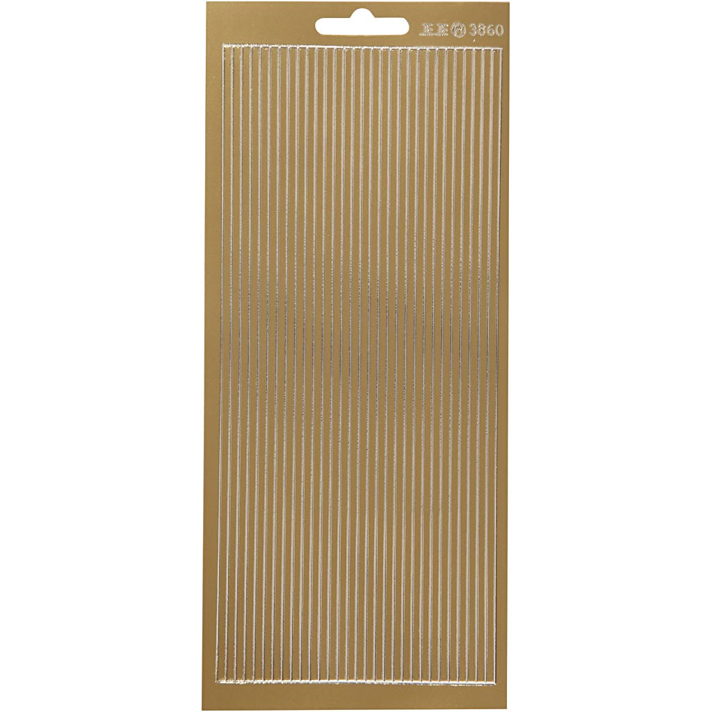 Creativ company autocollants, bordures, feuille 10x23 cm, or, 1 feuille
