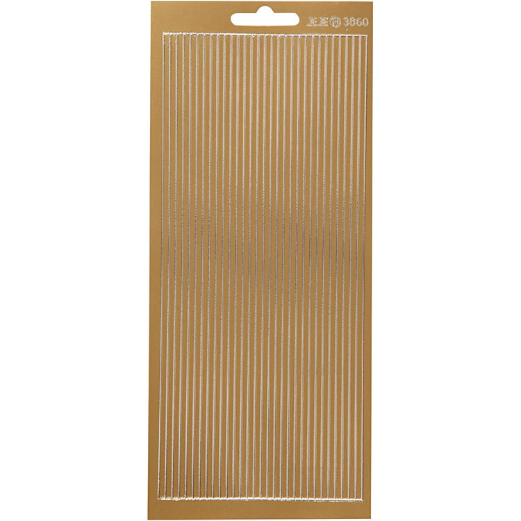 Creativ company autocollants, bordures, feuille 10x23 cm, or, 1 feuille