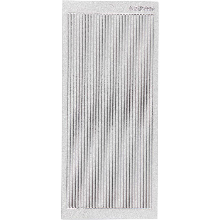 Creativ company autocollants, bordures, feuille 10x23 cm, argent, 1 feuille