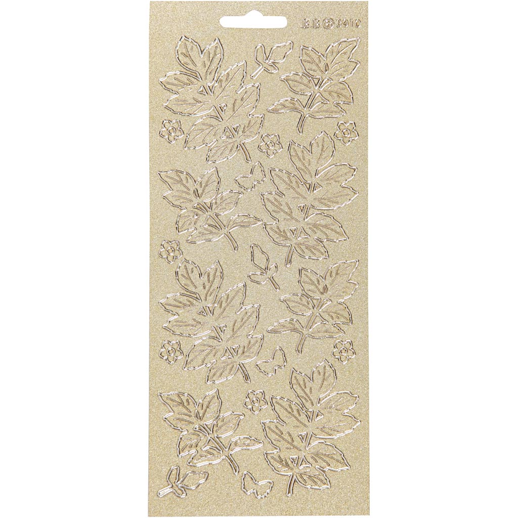 Creativ company autocollants, feuilles, feuille 10x23 cm, or, 1 feuille