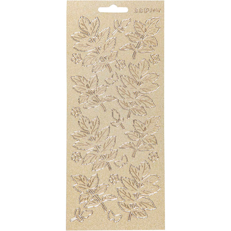 Creativ company autocollants, feuilles, feuille 10x23 cm, or, 1 feuille