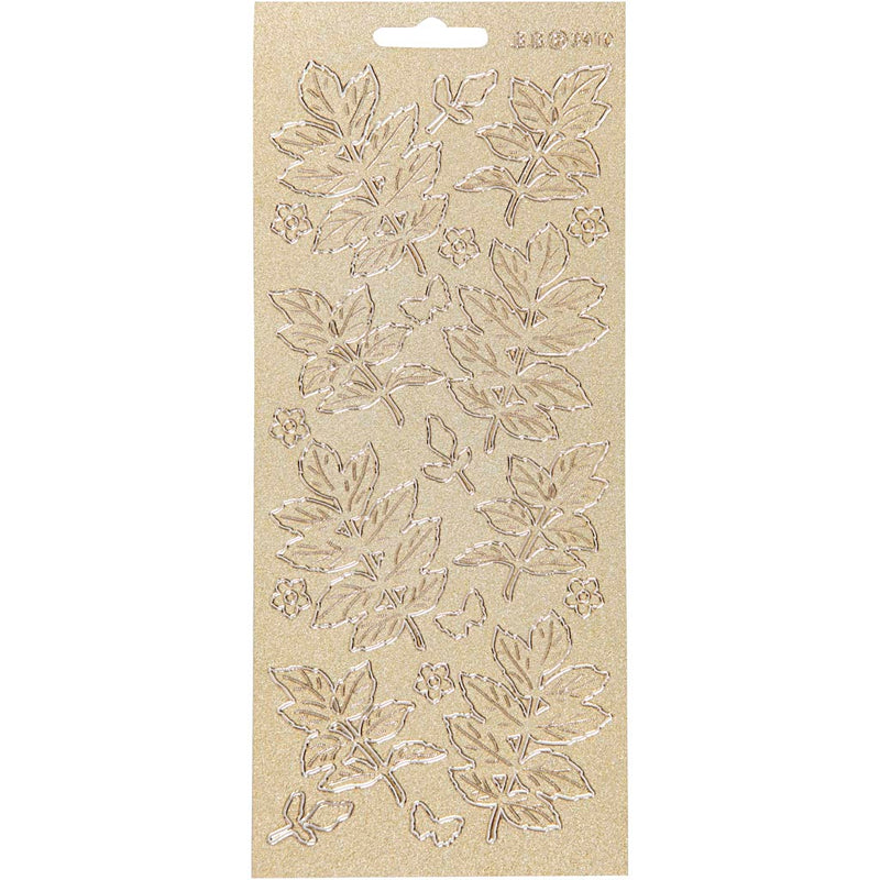 Creativ company autocollants, feuilles, feuille 10x23 cm, or, 1 feuille