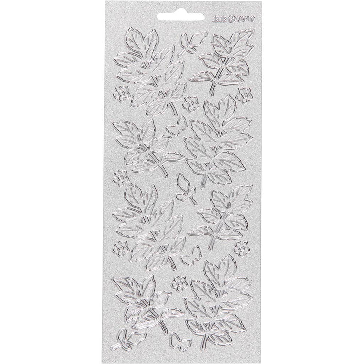 Creativ company autocollants, feuilles, feuille 10x23 cm, argent, 1 feuille