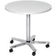 Bach table de conférence Hammerer vst08 w c panneaux de particules mélaminés blanc chrome
