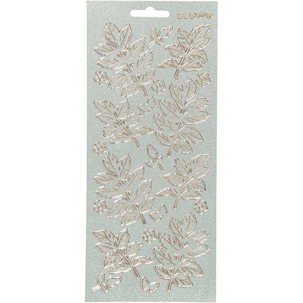 Creativ company autocollants, feuilles, feuille 10x23 cm, or, 1 feuille