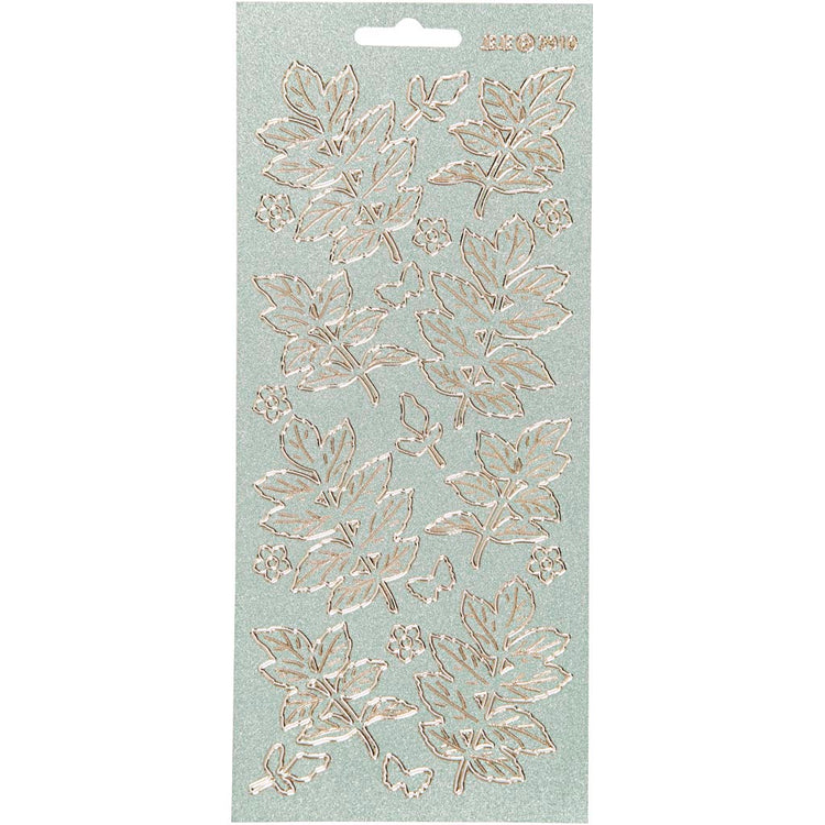 Creativ company autocollants, feuilles, feuille 10x23 cm, or, 1 feuille