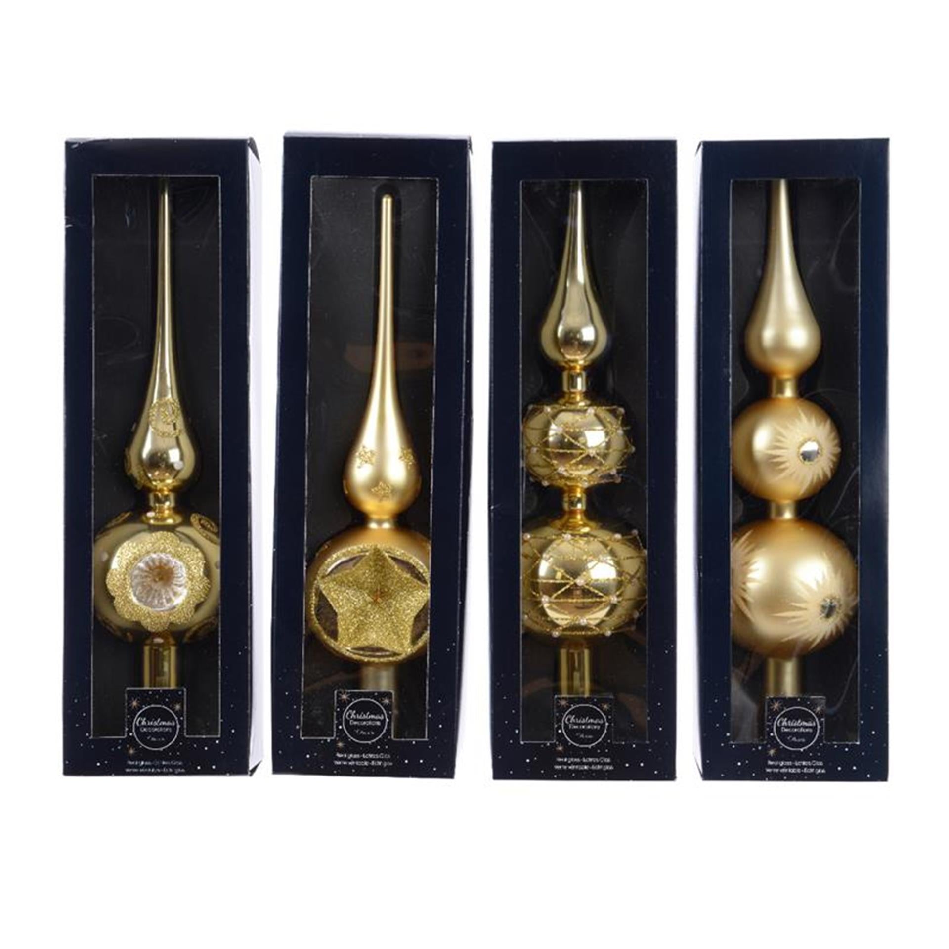 Decoris verre pointu grand ø8x31cm or clair