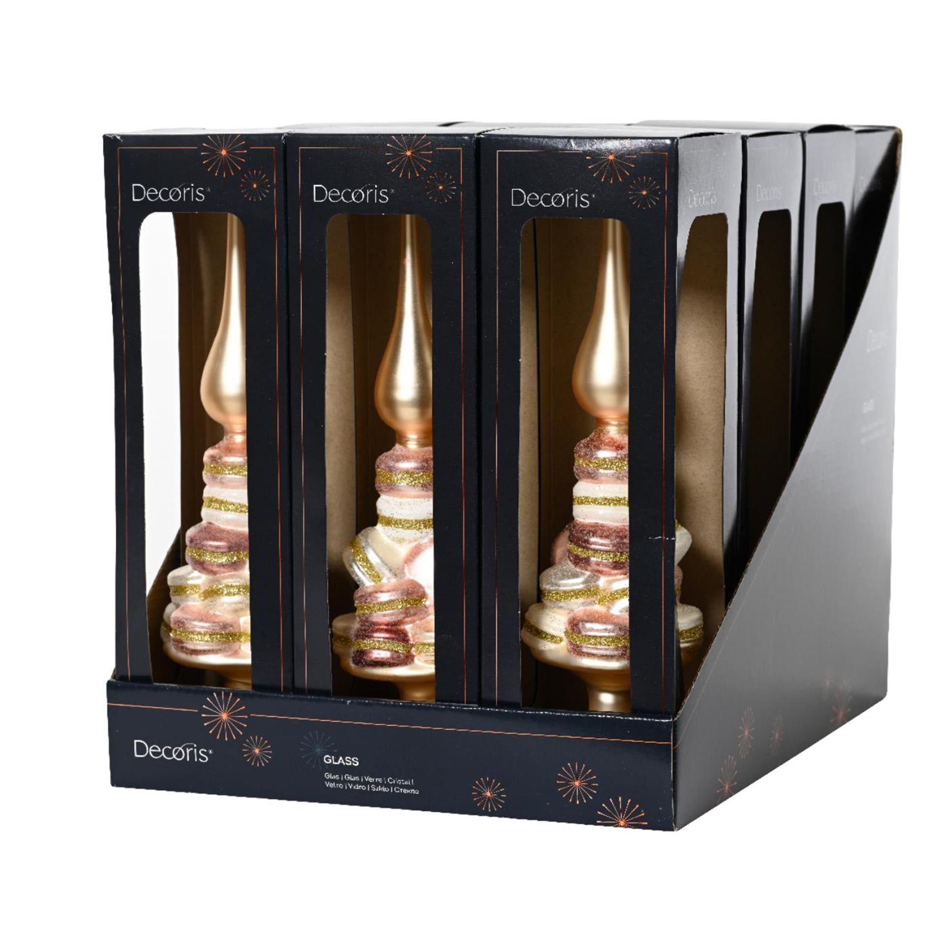 Pic Decoris avec verre à macarons ø8xh29,5cm