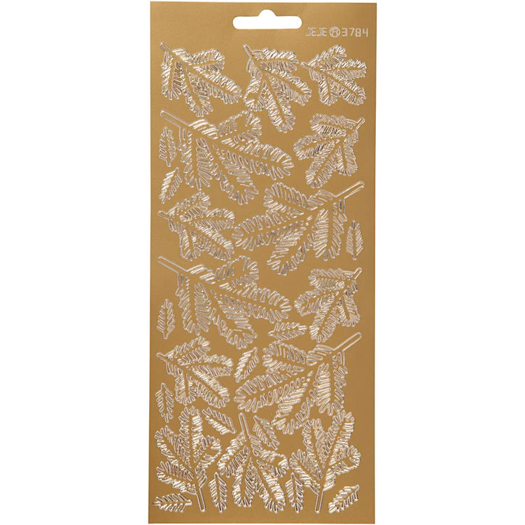 Autocollants Creativ company, brindilles, feuille 10x23 cm, or, 1 feuille