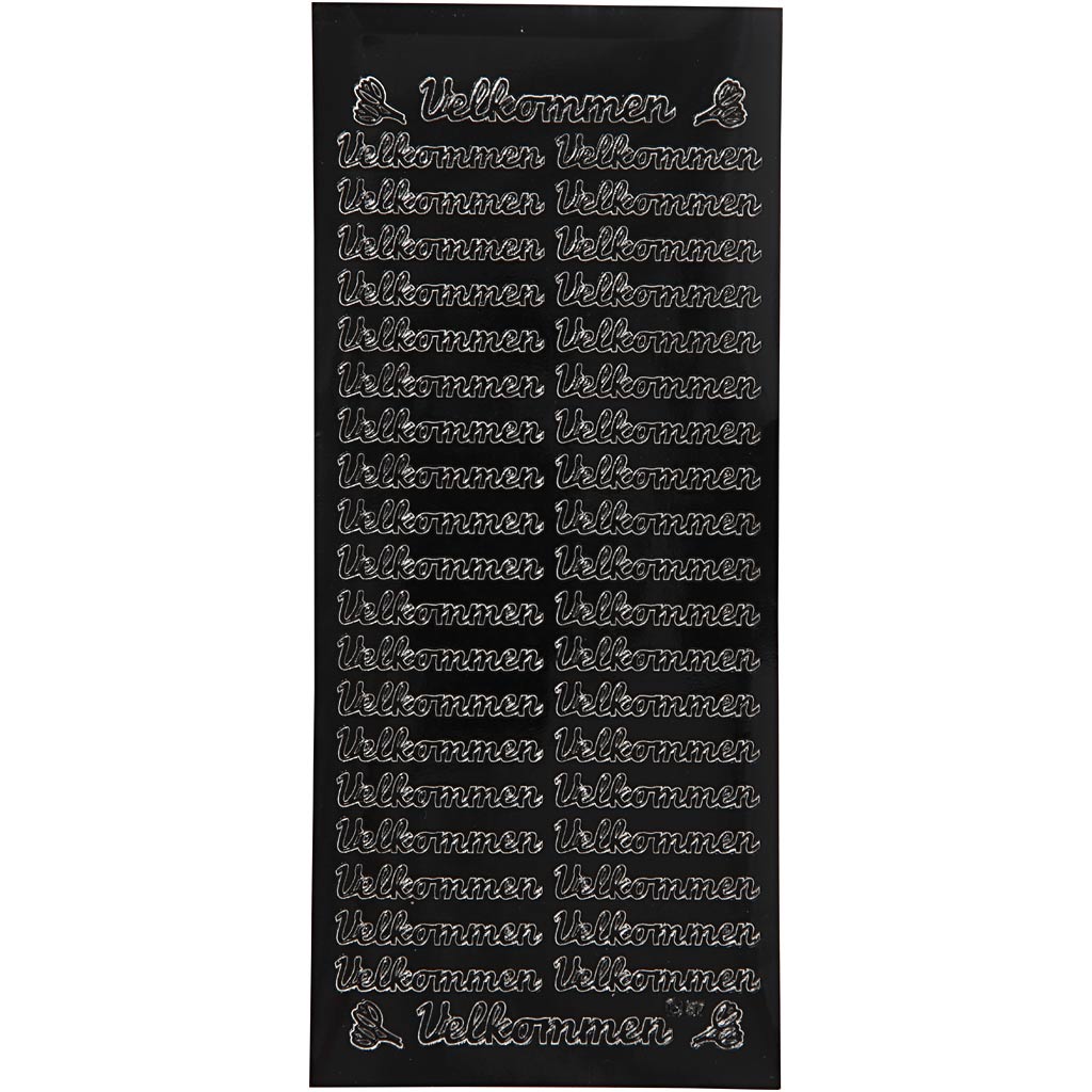 Autocollants Creativ company, bols en feuilles, feuille 10x23 cm, noir, 1 feuille