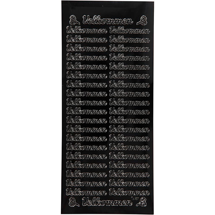 Autocollants Creativ company, bols en feuilles, feuille 10x23 cm, noir, 1 feuille