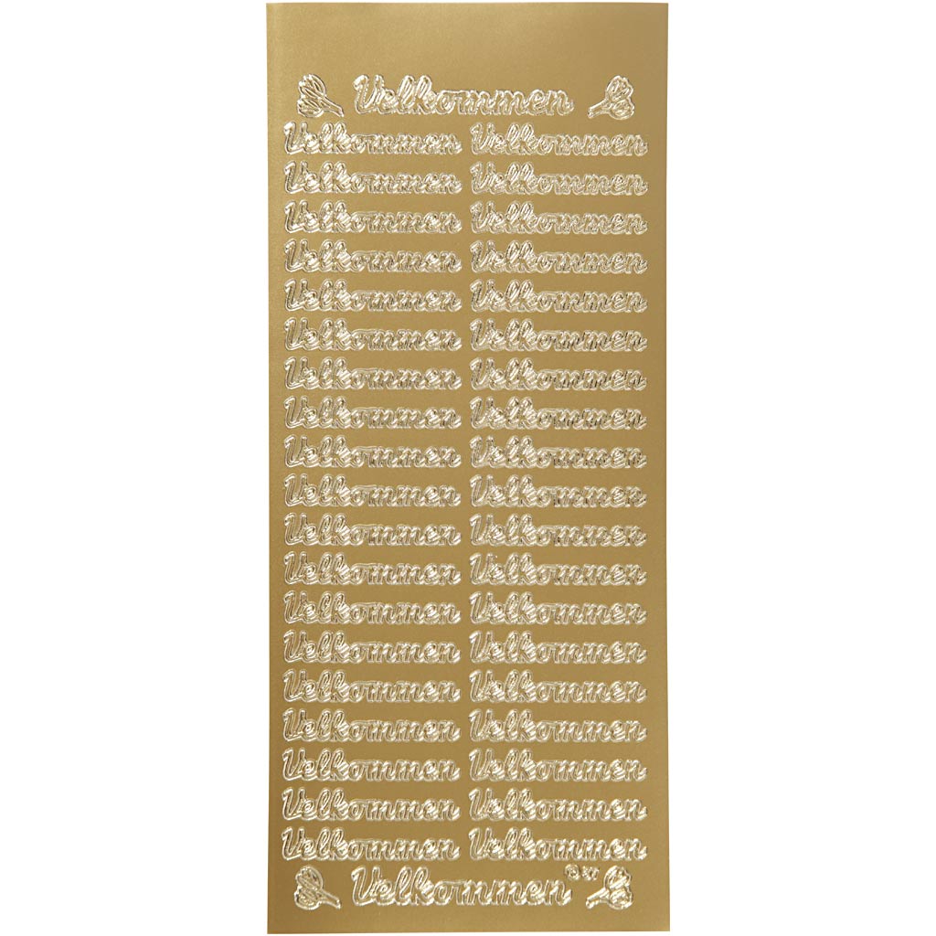 Autocollants Creativ company, bols en feuilles, feuille 10x23 cm, or, 1 feuille