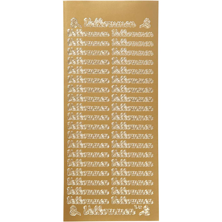 Autocollants Creativ company, bols en feuilles, feuille 10x23 cm, or, 1 feuille