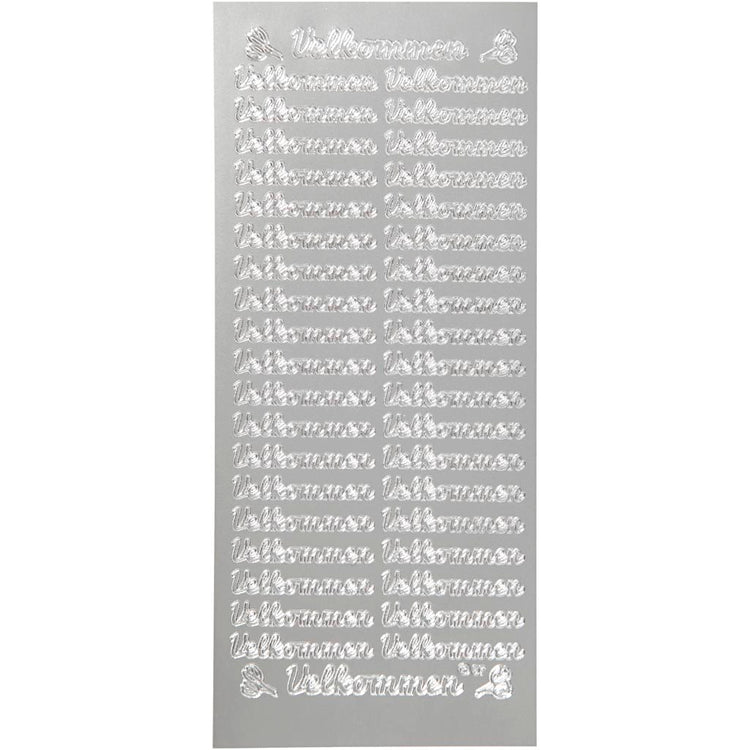 Autocollants Creativ company, bols en tôle, feuille 10x23 cm, argent, 1 feuille
