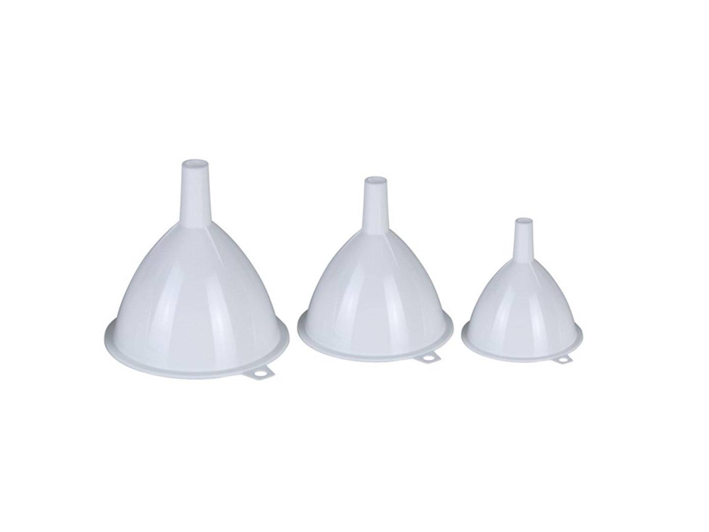 Excellent ensemble d'entonnoirs pour articles ménagers 3 parties pp blanc
