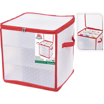 Boîte de rangement déco pour boule de Noël 27 compartiments 31x31cm