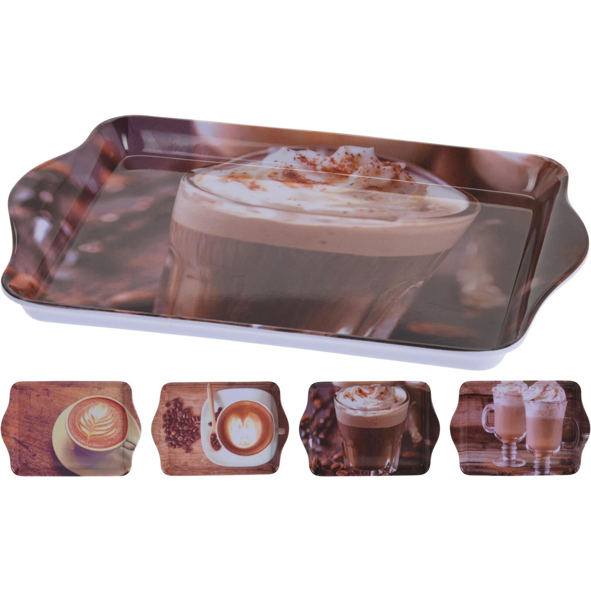 Excellent plateau ménager café design mélamine 21x14cm