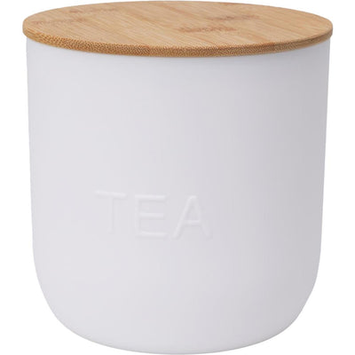 Excellent récipient de rangement en plastique pour articles ménagers avec couvercle en bambou
