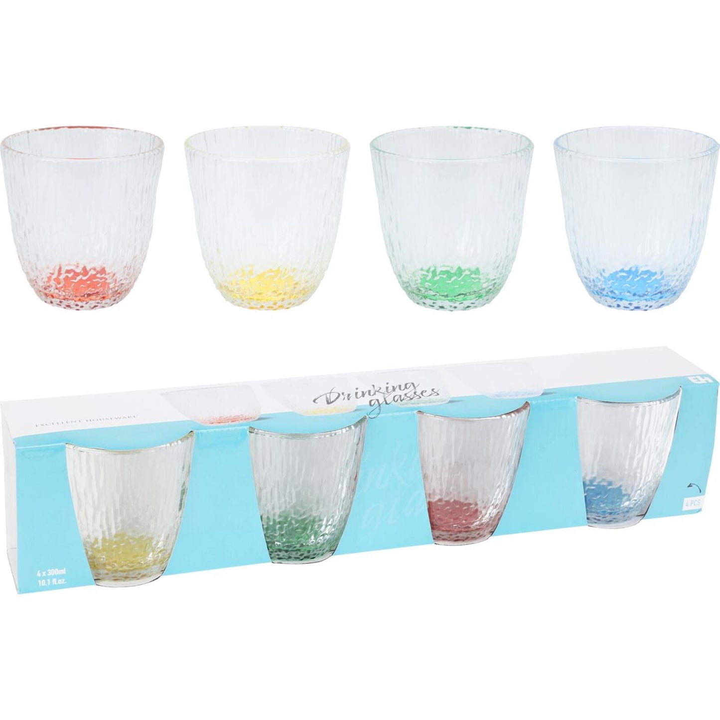 Excellent ensemble de verres à boire pour articles ménagers 4 pièces 300ml