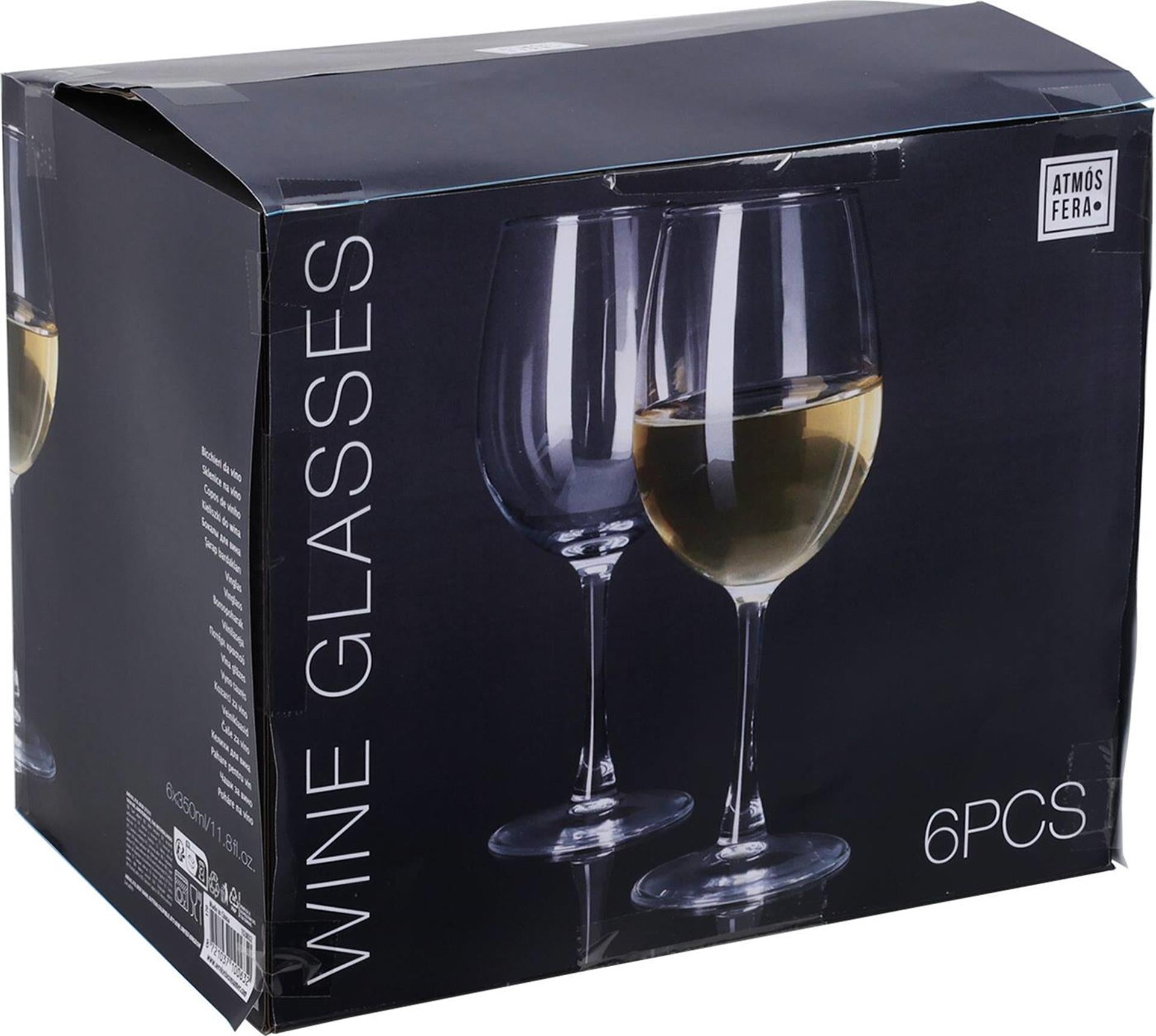 Atmos fera set de verres à vin vin blanc 6 pièces 350ml
