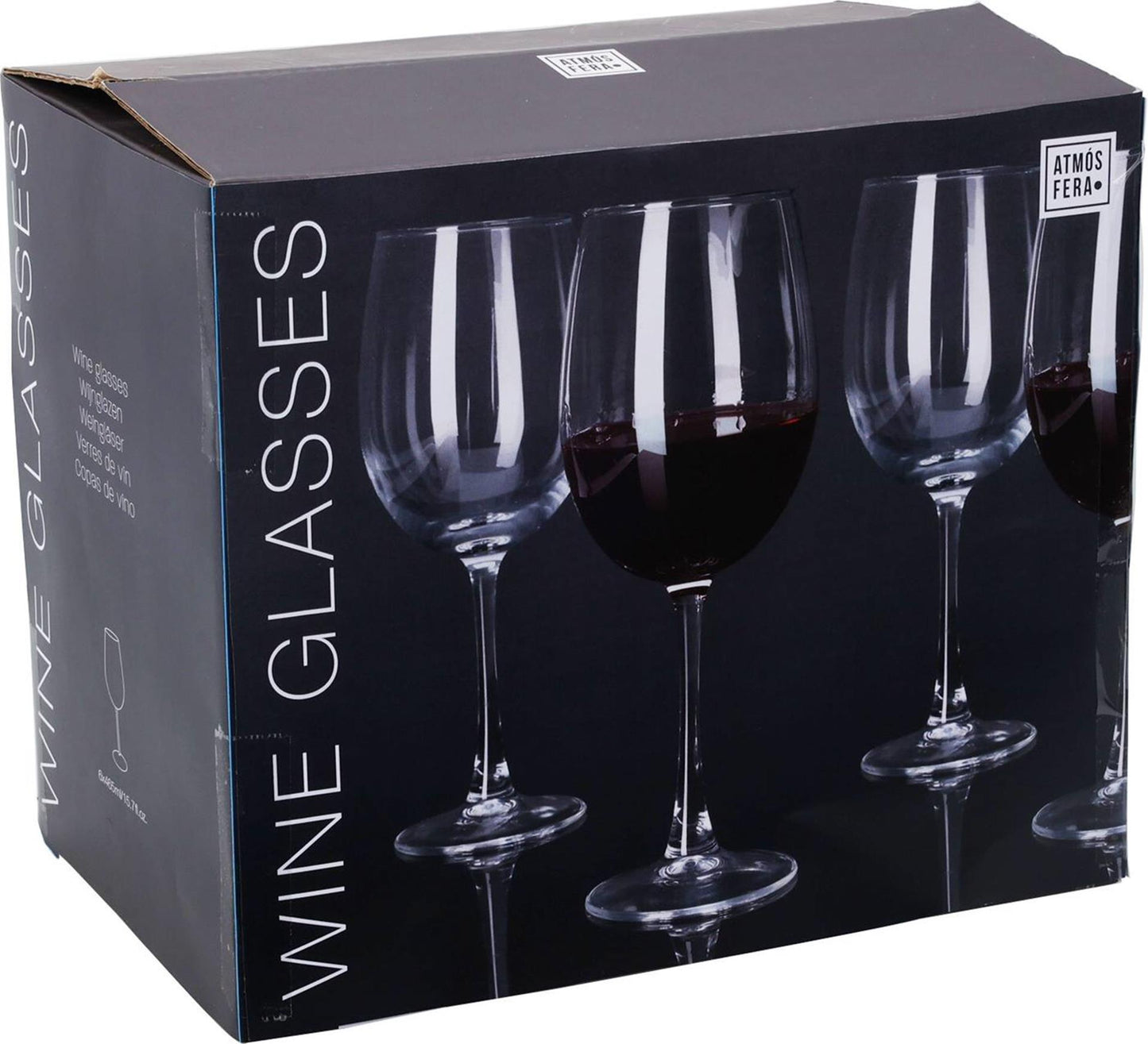 Atmos fera set de verres à vin vin rouge 6 pièces 465ml