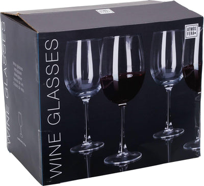 Atmos fera set de verres à vin vin rouge 6 pièces 465ml
